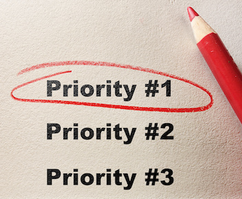 Image of Priority #1 circled with red pencil