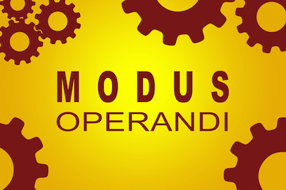 Image of sign saying Modus Operandi