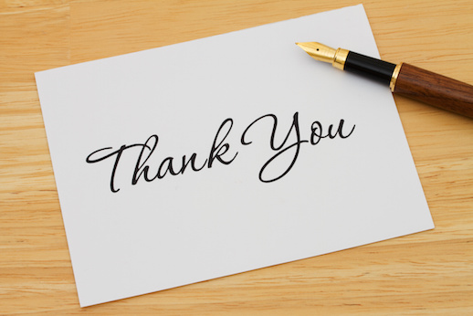 Image of a Thank You note