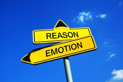 Image of road signs for Reason and Emotion pointing in different directions