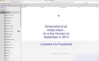 Image of Jean's empty inbox