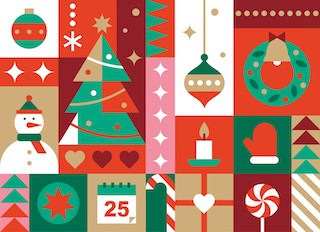 Image of Christmas-themed gift-wrapping paper